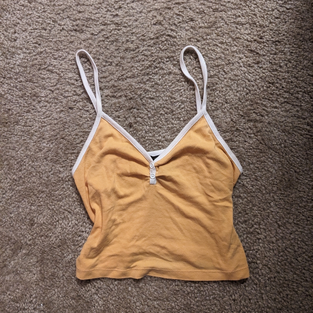 Forever 21 Mustard Cami with White Trim